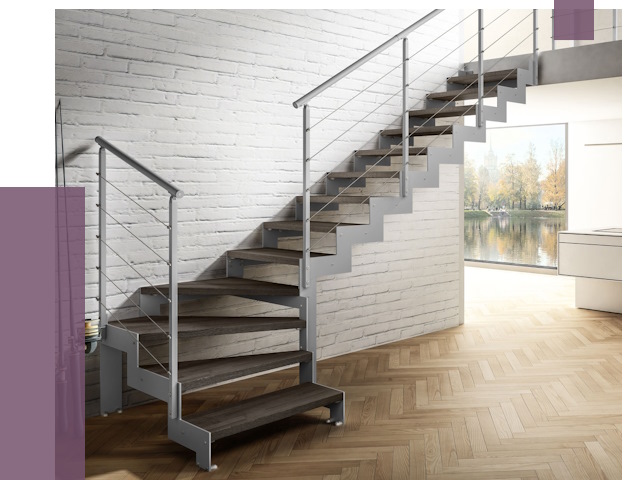 Г-образные лестницы под ключ в Нижневартовске от 37555 руб. | ПРОЛЁТ-Нжт