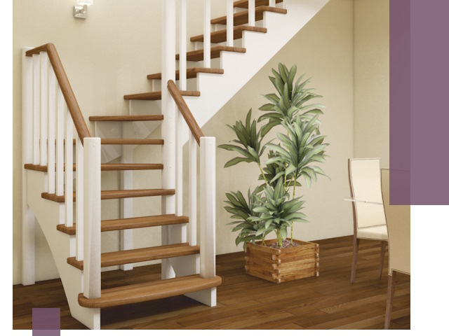 Г-образные лестницы под ключ в Нижневартовске — изготовление и монтаж