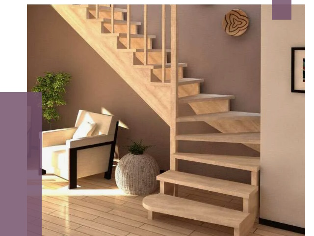 Изготовление Г-образных лестниц в Нижневартовске от 19166 руб. 