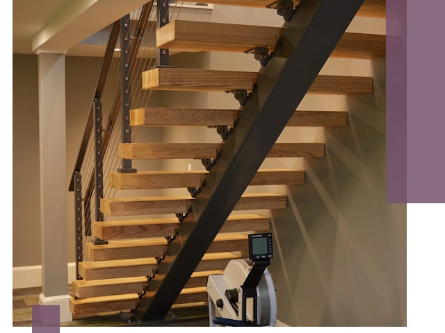 Лестницы на монокосоурах под ключ в Нижневартовске - изготовление и монтаж