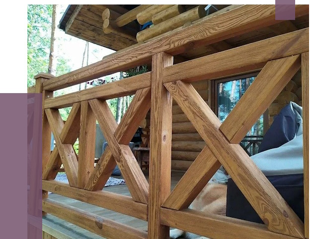 Деревянные перила под ключ в Нижневартовске от 7770 руб. 