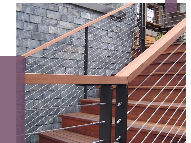 Тросовые перила под ключ в Нижневартовске от 7874 руб.