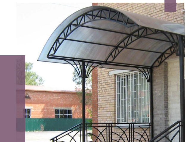 Металлические навесы и козырьки в Нижневартовске от 12950 руб.