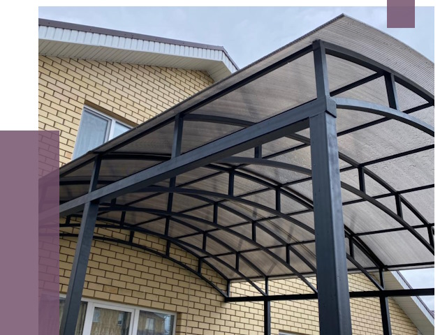 Монтаж козырьков в Нижневартовске от 11655 руб. | ПРОЛЁТ-Нжт