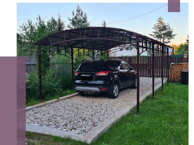 Навесы для автомобиля в Нижневартовске от 13313 руб.  | ПРОЛЁТ-Нжт