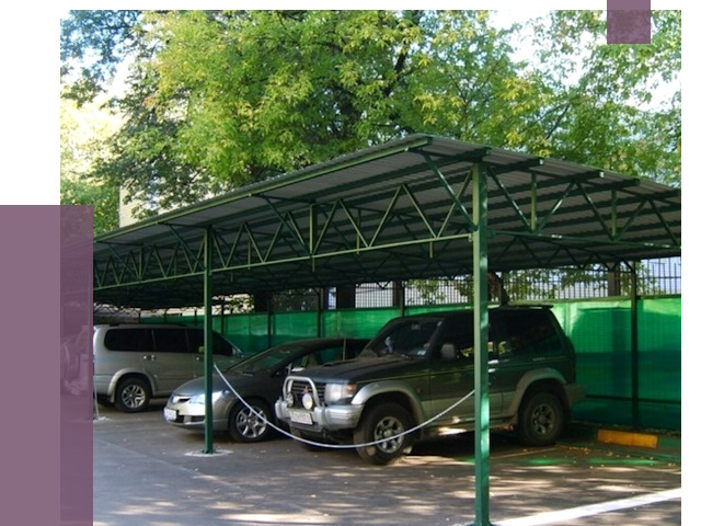 Навесы для парковки в Нижневартовске от 81326 руб. заказать | ПРОЛЁТ-Нжт