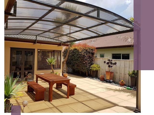 Навесы во двор под ключ в Нижневартовске — изготовление и монтаж