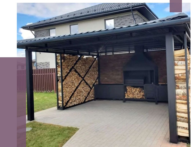 Навесы для барбекю в Нижневартовске от 12898 руб. под ключ | ПРОЛЁТ-Нжт