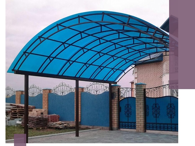 Арочные навесы под ключ в Нижневартовске — изготовление и монтаж
