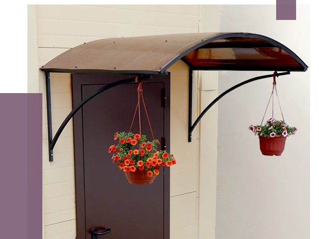 Козырьки над входом в Нижневартовске от 15022 руб.  | ПРОЛЁТ-Нжт