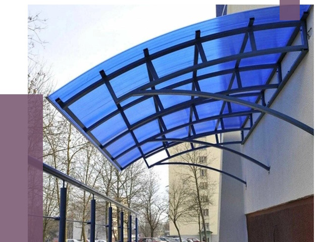 Козырьки из поликарбоната в Нижневартовске от 4351 руб. под ключ | ПРОЛЁТ-Нжт