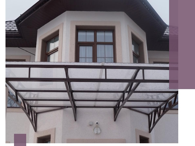 Козырьки из поликарбоната под ключ в Нижневартовске