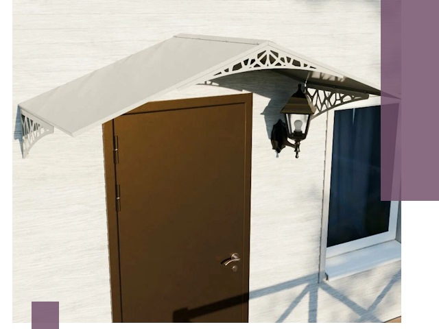 Металлические козырьки на входы и террасы в Нижневартовске