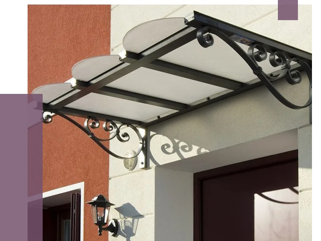 Односкатные козырьки в Нижневартовске от 8495 руб.  | ПРОЛЁТ-Нжт