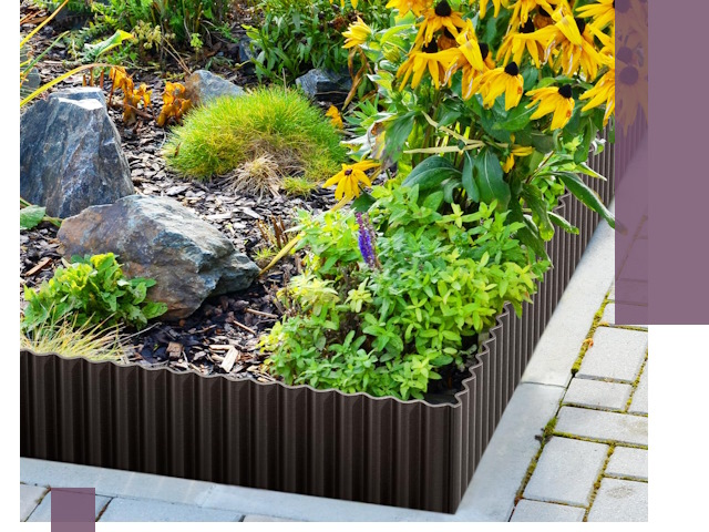 Металлические бордюры для клумб в Нижневартовске — производство и монтаж